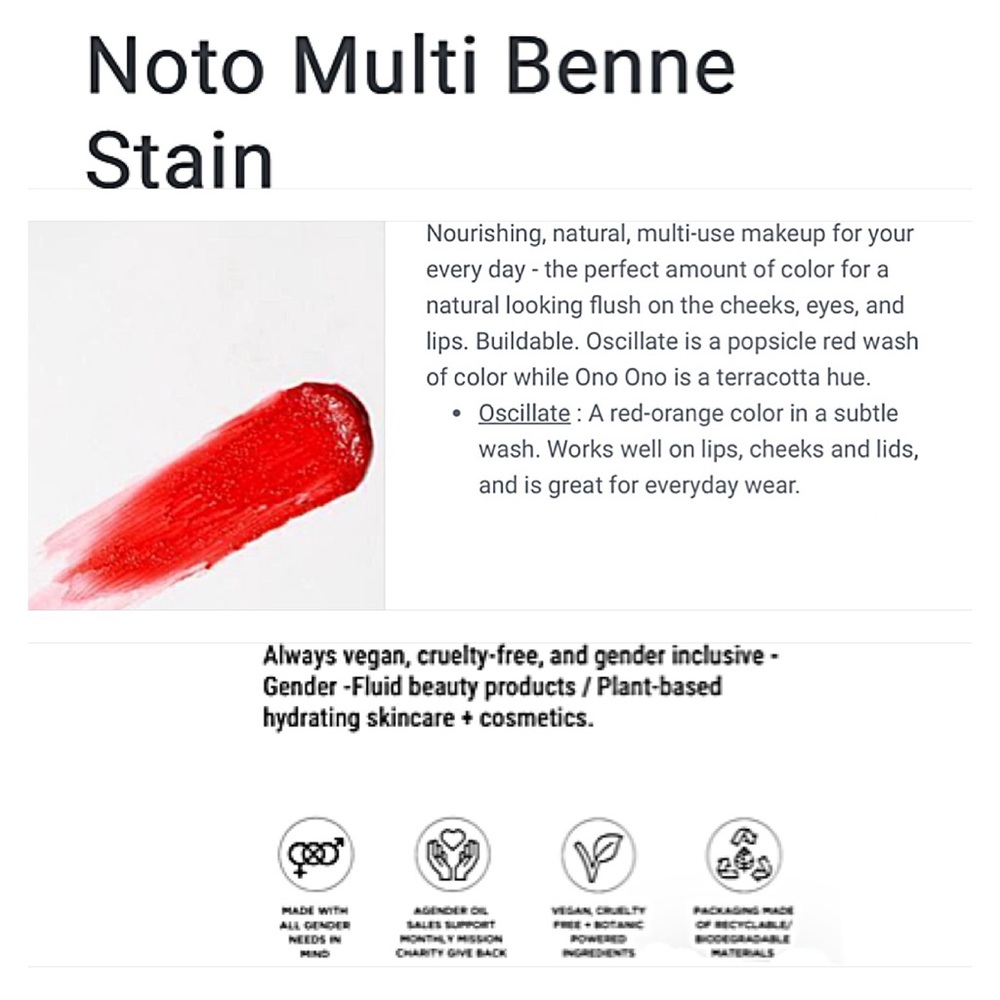Noto Botanics Stain Stick Multi-Bene Pots Highlighter lips cheeks eyes Ono-Ono - Picture 7 of 13